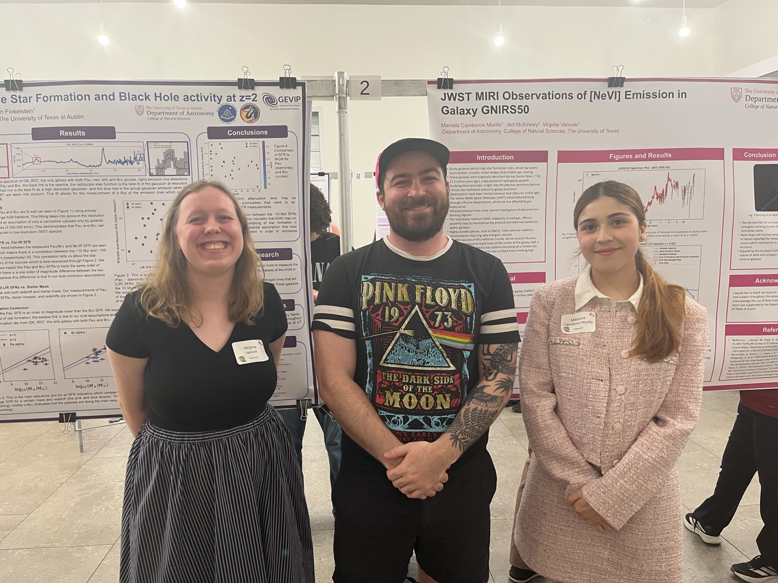 Virginia Vanicek and Marcela Camberos Murillo presenting their research